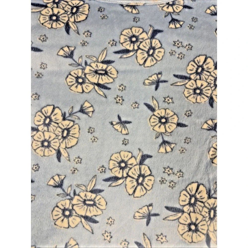 Cat & Jack Velvety Soft Pajama Set in Blue Floral Print - Girls 5T